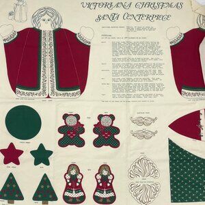 Vintage Victoriana Christmas Santa Centerpiece Cut and Sew Project Holiday Decor